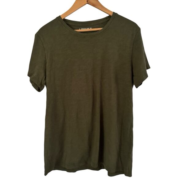 NWOT American Giant Women’s Green Premium Slub Short Sleeve Cotton Tee Size XL - Picture 1 of 5